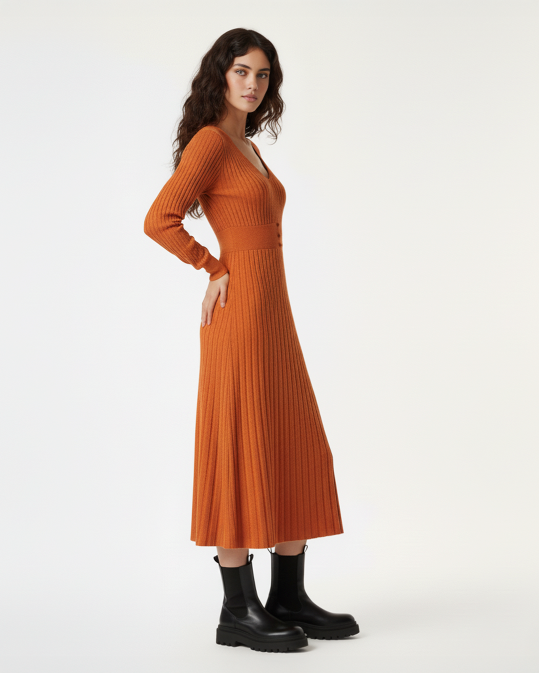 The Sloane Long Sleeve Knit Dress