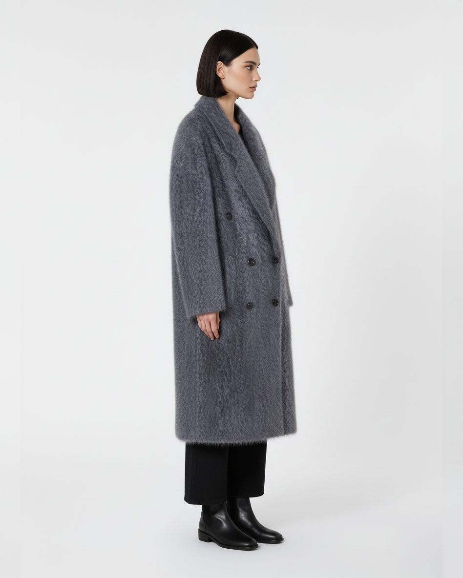 The Anna 100% Cashmere Double Breasted Coat