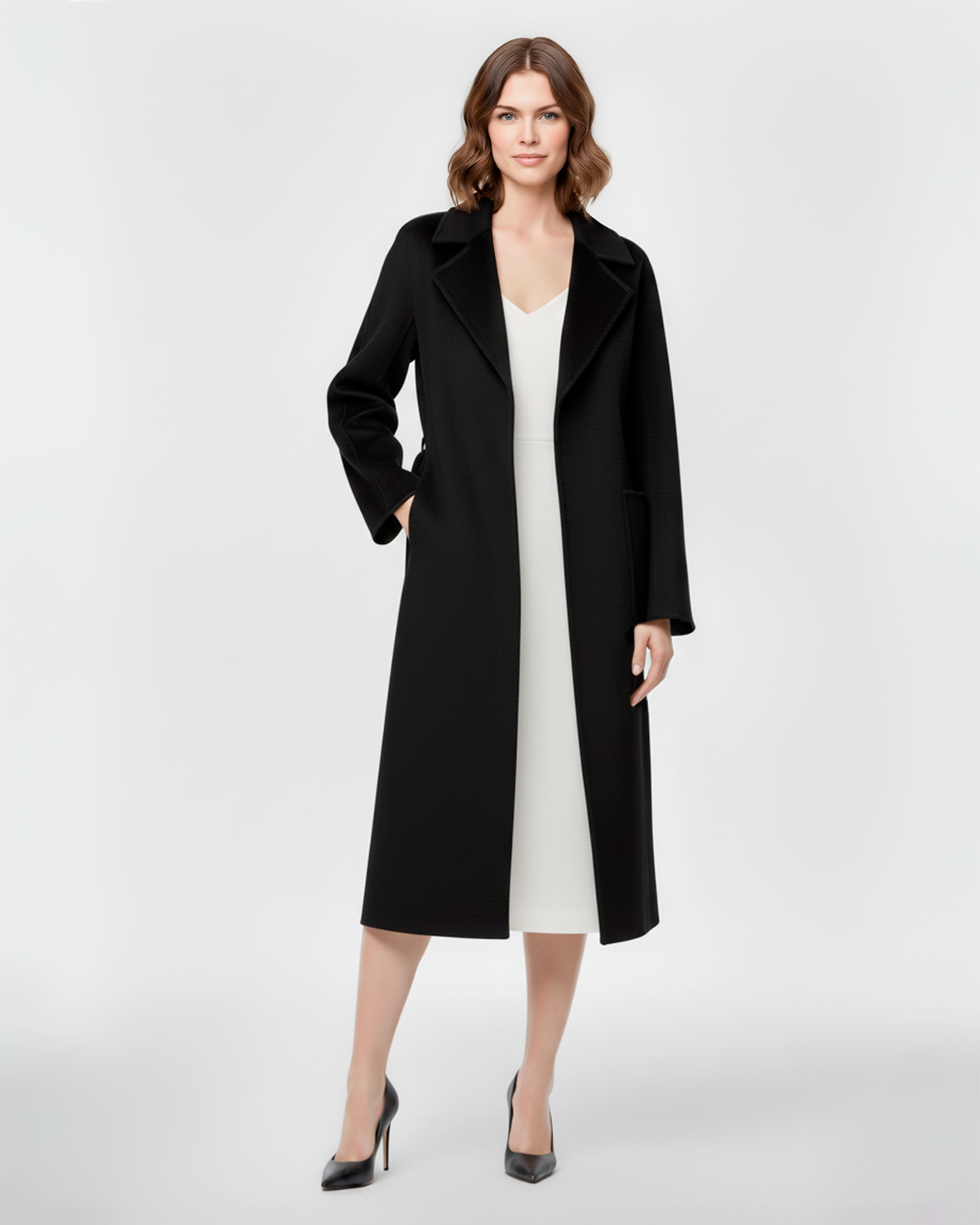 The Anna 3/4 Sleeve Cashmere Coat