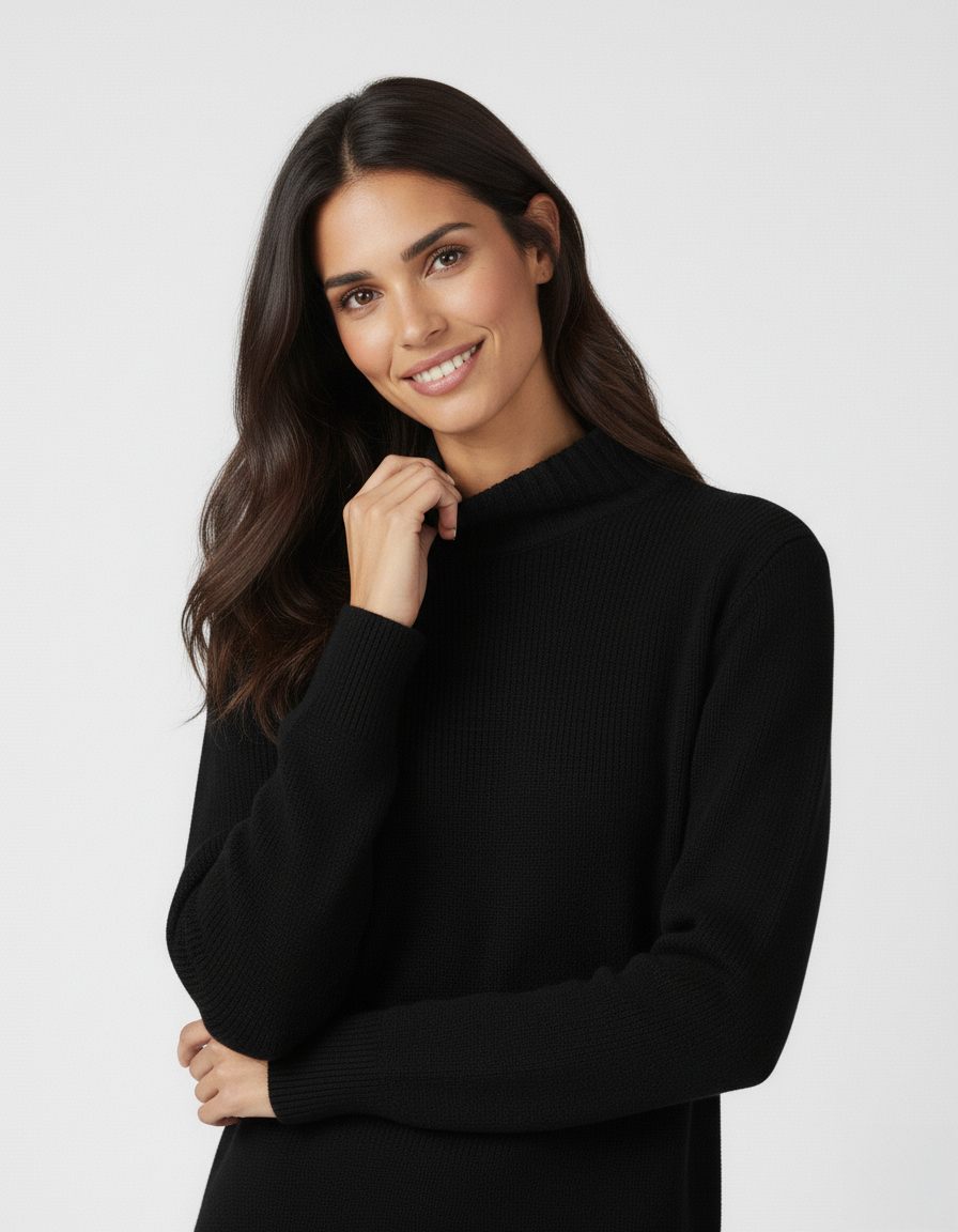 The Estelle 100% Cashmere Funnel Neck Sweater