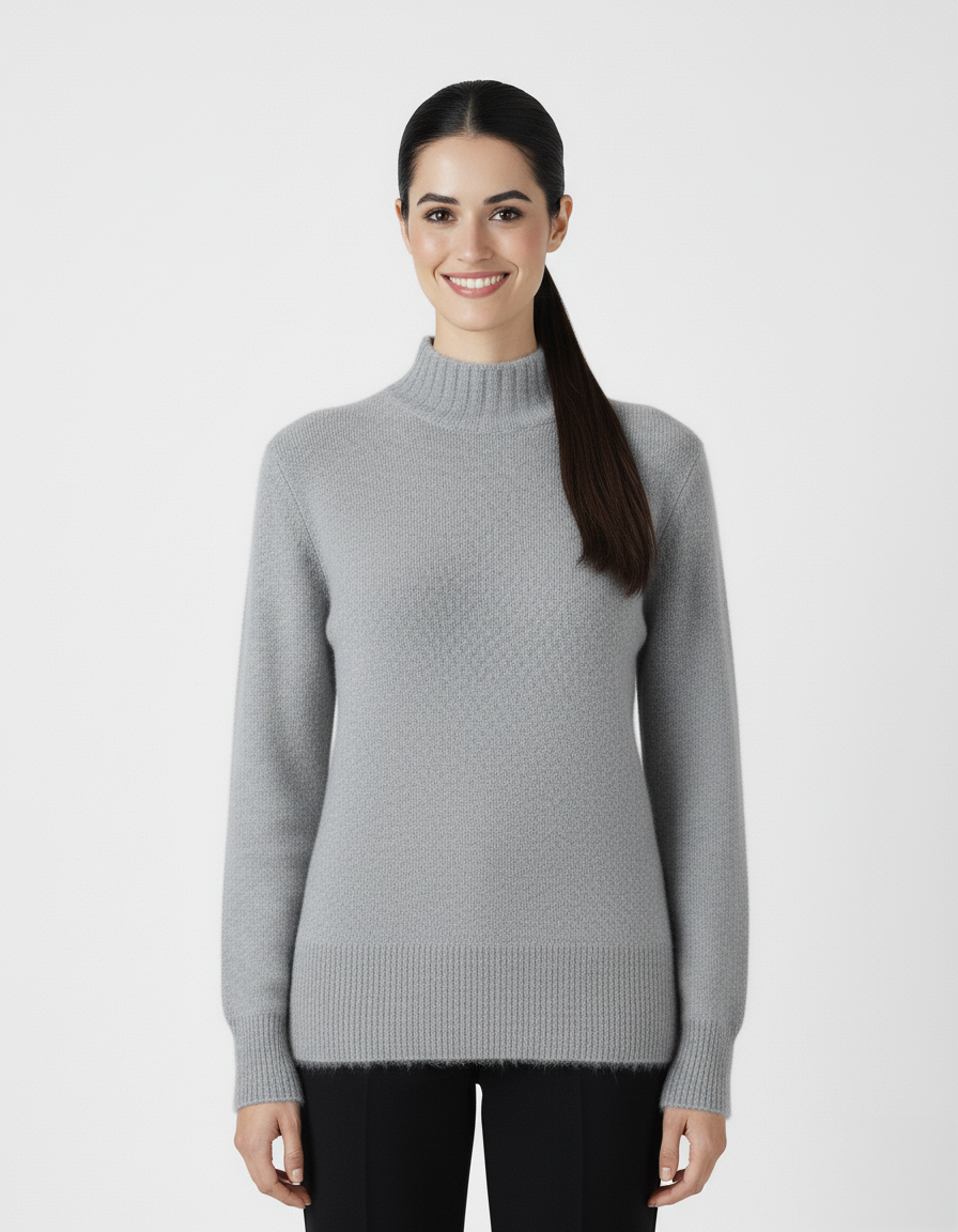 The Estelle 100% Cashmere Funnel Neck Sweater