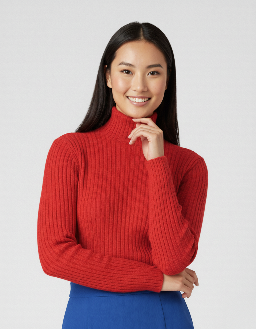 The Estelle 100% Cashmere Funnel Neck Sweater