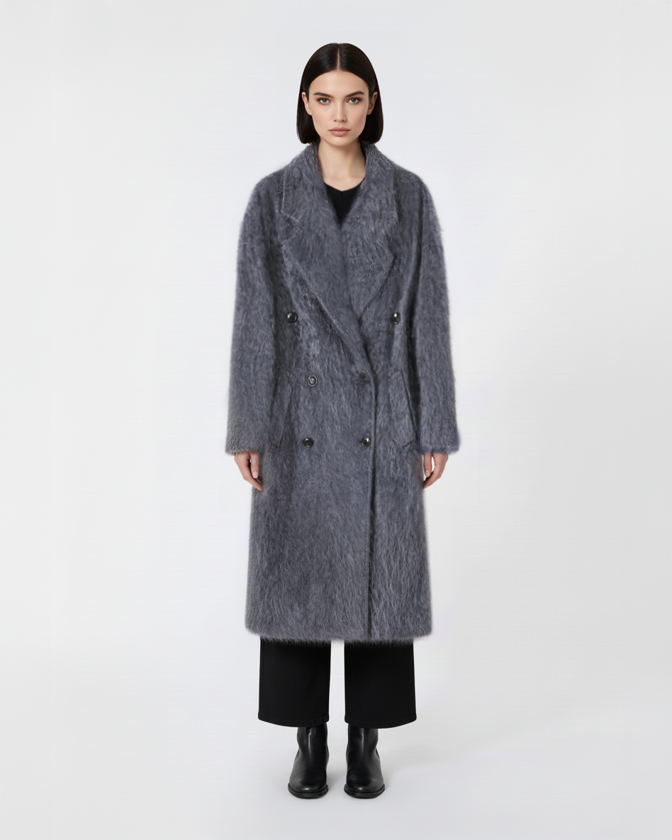 The Anna 100% Cashmere Double Breasted Coat