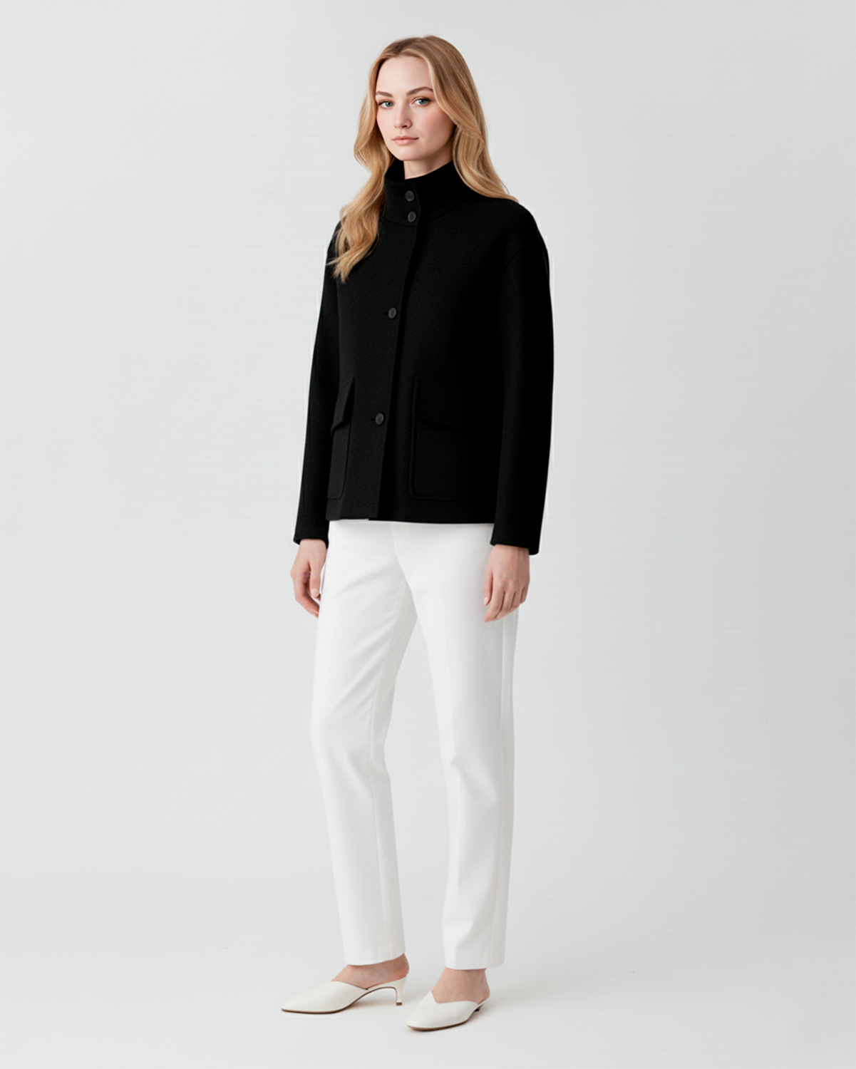 The Madison Funnel Neck Wool Jacket