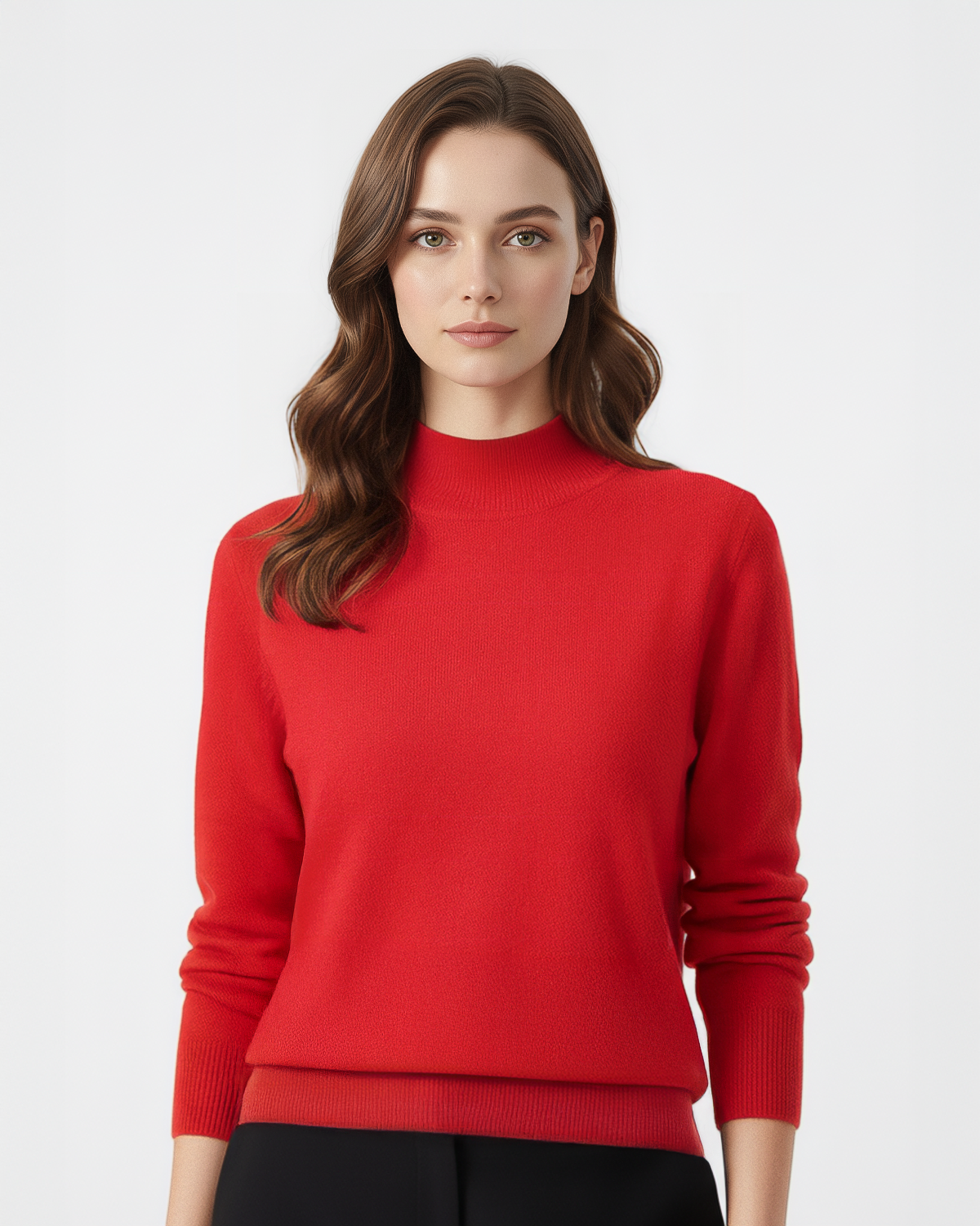 The Serena 100% Cashmere Mock Neck Sweater