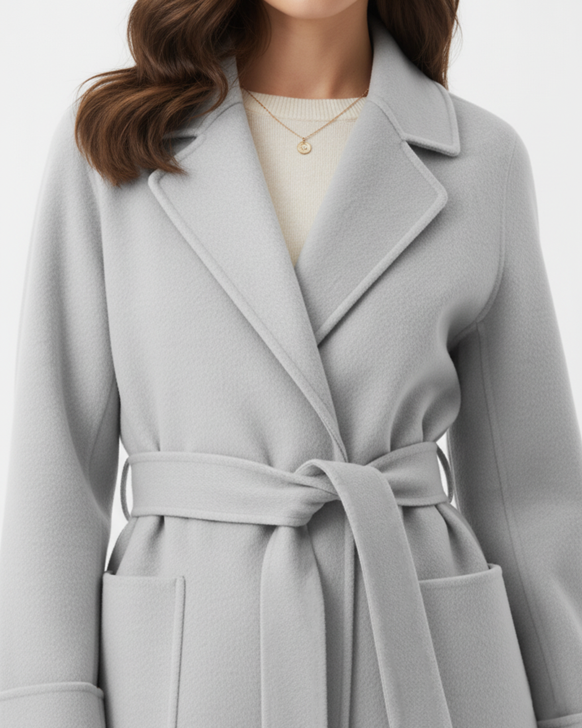 The Anna 3/4 Sleeve Cashmere Coat