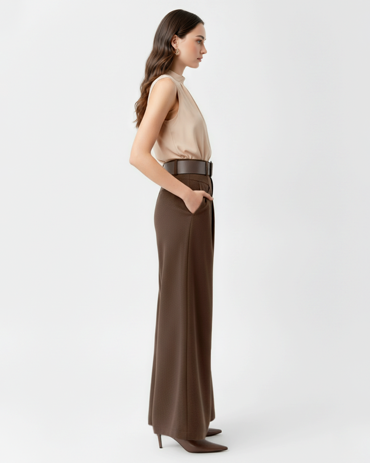 The Sarah High-Waist Pleated Wide Leg Pants