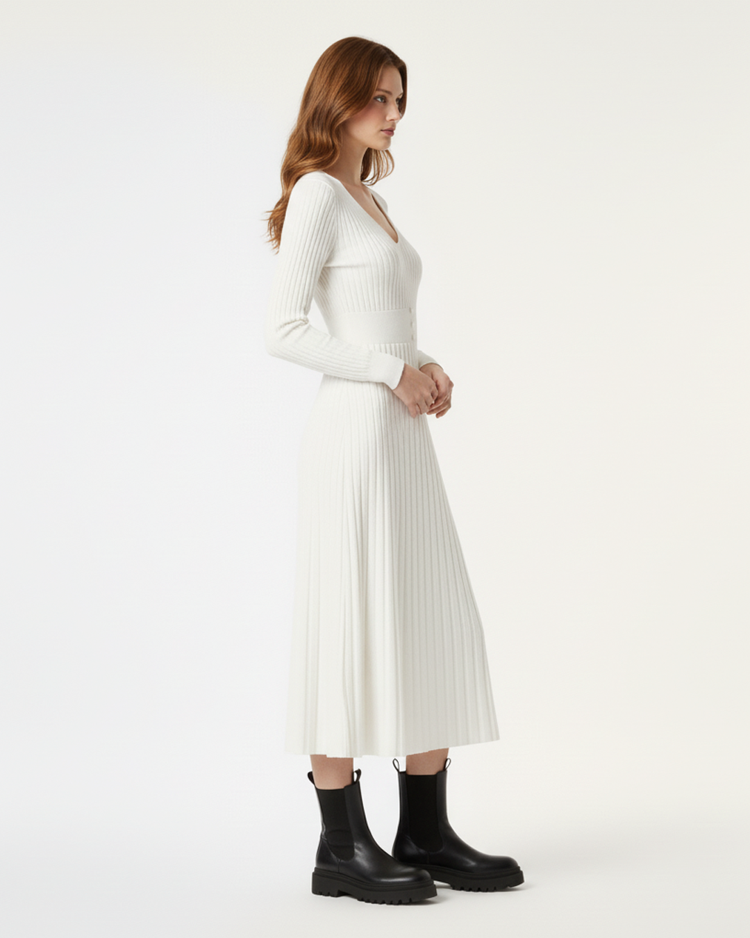 The Sloane Long Sleeve Knit Dress